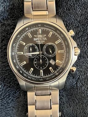 Invicta Specialty Swiss Mvmt | Date Stainless Steel Mens Watch Black Dial | NEW!